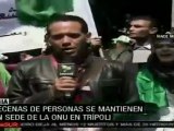 Manifestaciones en Trípoli en la sede de la ONU