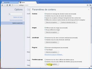 Paramétrer son anti-popup sur chrome