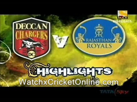 live First match Deccan Chargers vs Rajasthan Royals 9th april