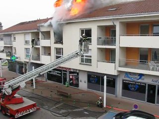 Incendie à Golbey