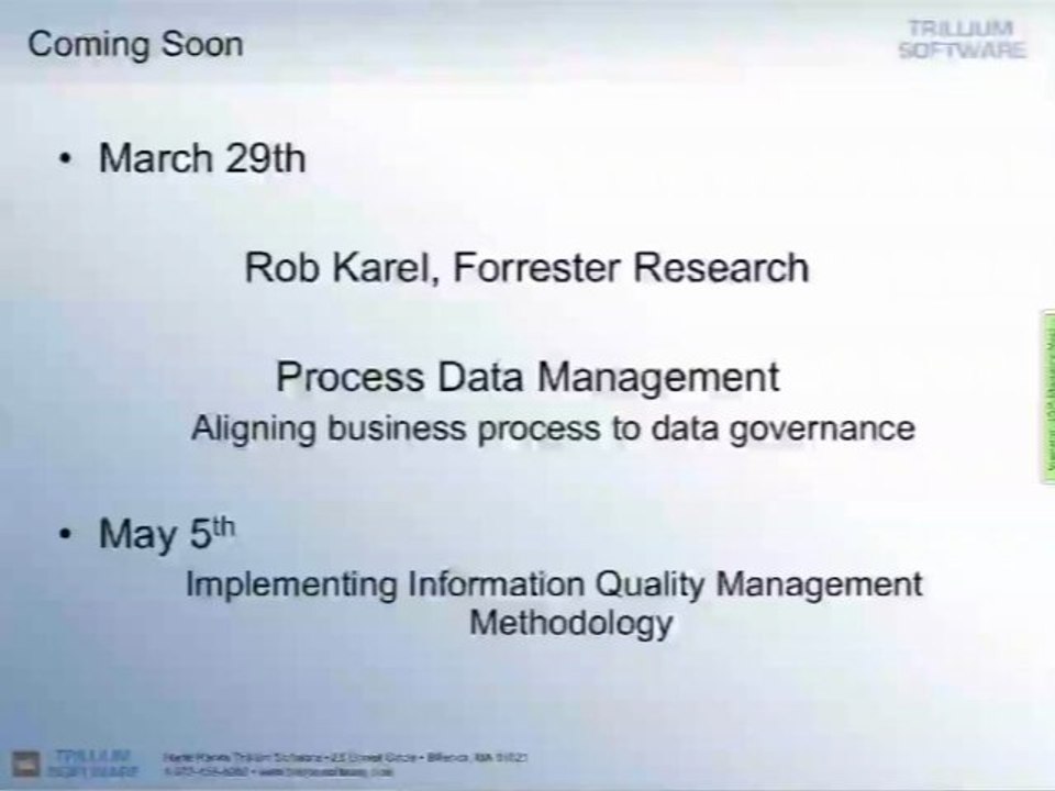 Guide to Approaching Information Quality Management (Conclusion)