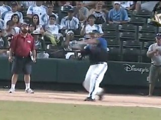 Jeff Hall hits a 500 foot homerun