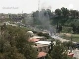 La represión de las protestas contra el régimen sirio...