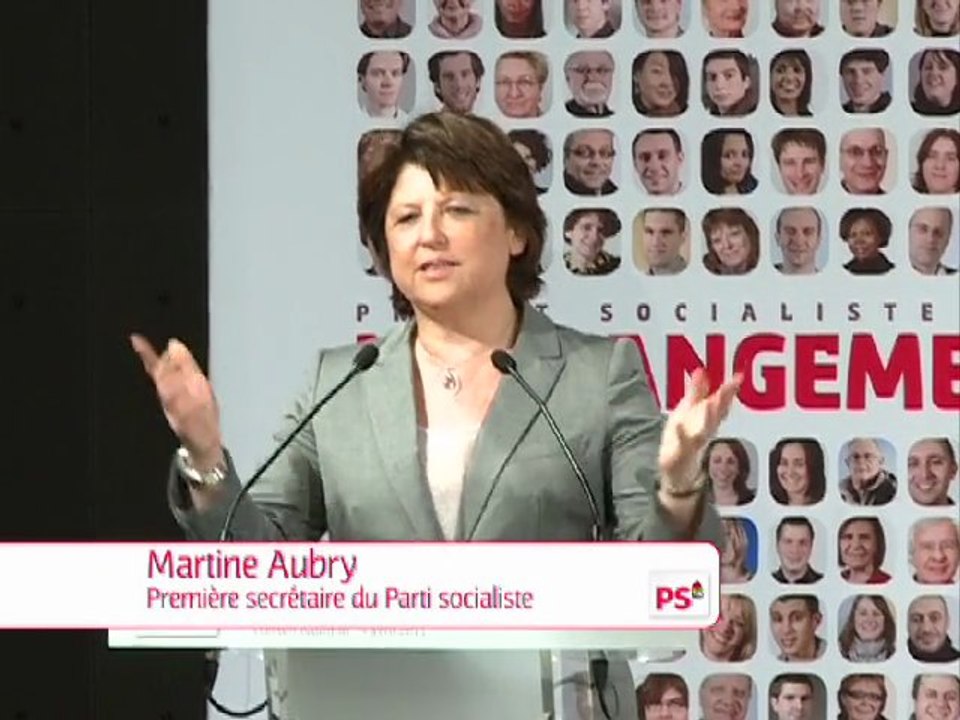 Discours de Martine Aubry au conseil national du projet