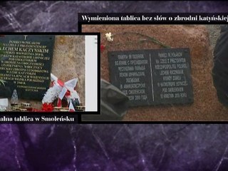 Zdemontowanie tablicy upamiętniającym ofiary katastrofy