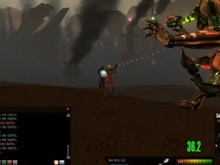 Sheina hunting Warlocks (Entropia Universe / game-play)