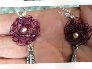 Bijoux en métal au crochet avec pierres incrustées