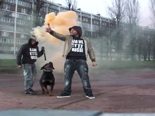 Baala Roulette Russe (Making of:  Fumigènes et rottweiler) Jimi J