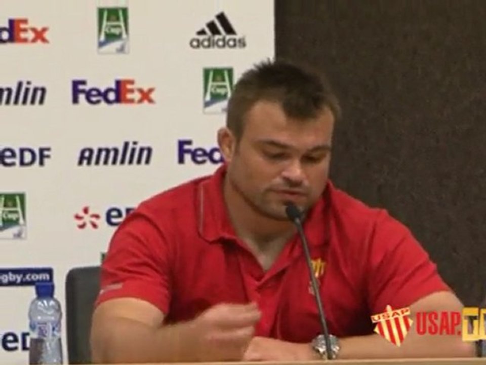 ITV après match 1/4 de finale d'HCup USAP-Toulon