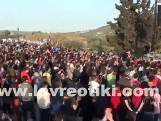 Ο Μανώλης Γλέζος στο πλευρό των κατοίκων της Κερατέας