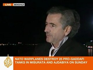 " Just to continue my work  of free spirit” – (BHL sur Al Jazeera le 10 avril 2011)