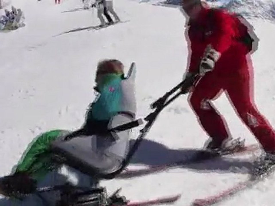 DESCENTE EN FAUTEUIL SKI A COURCHEVEL