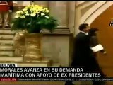 Evo Morales reúne a expresidentes para buscar salida al mar
