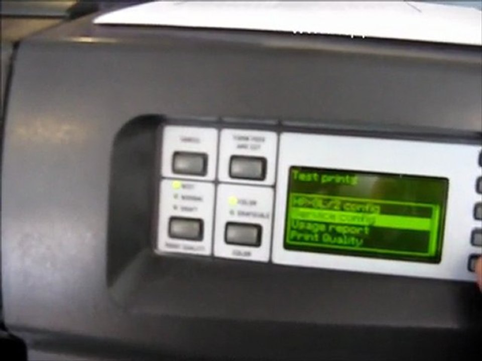 HP DesignJet 1050 repairs - Print configuration page