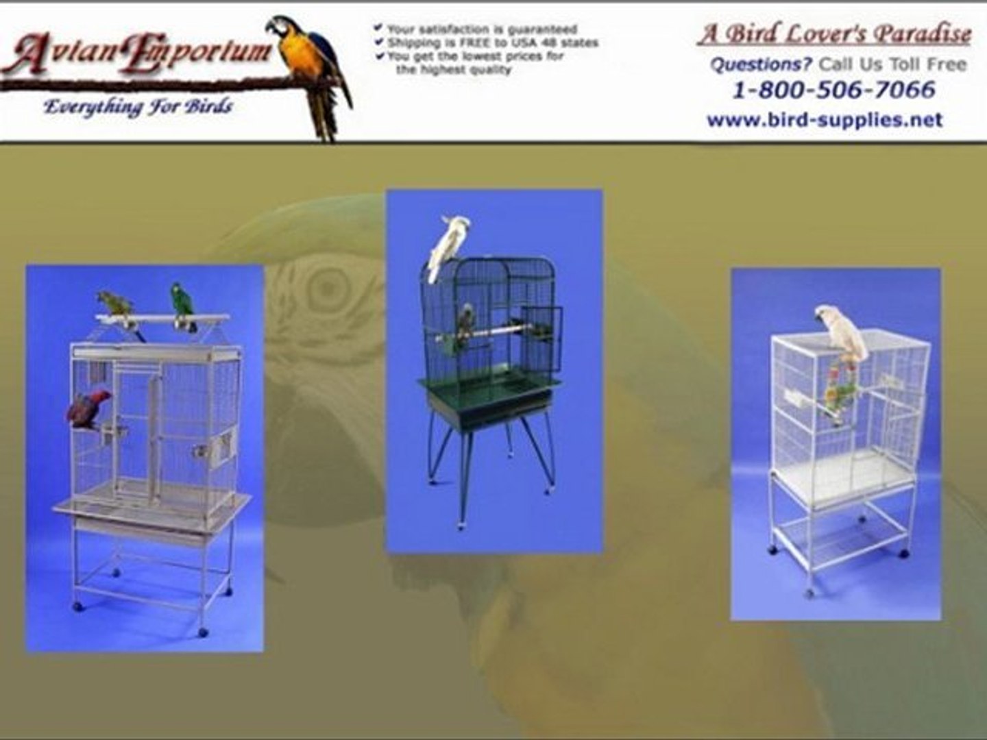 ⁣Durable Stainless Steel Bird Cages