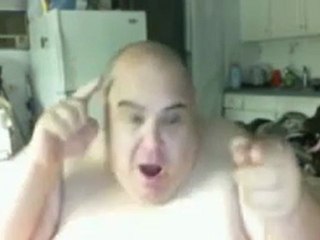 Naked Fat Man Dancing Having Fun