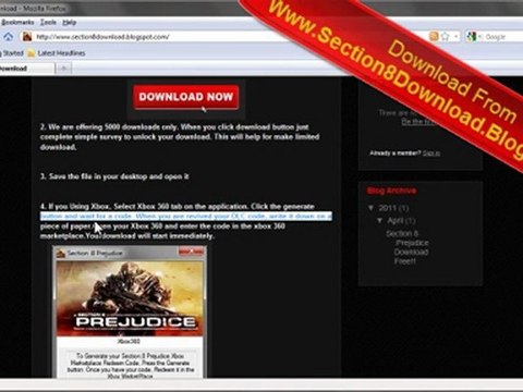 Section 8 Prejudice Keygen for Xbox 360 Free Download