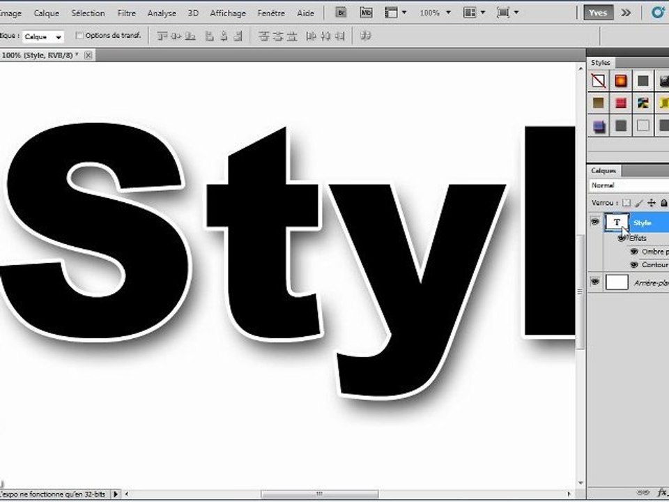 Photoshop CS5 : Créer et utiliser les styles