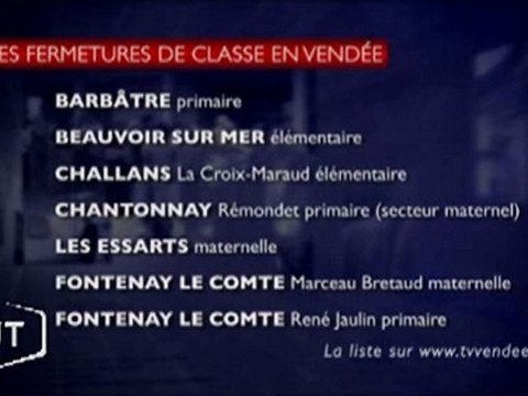 Rentrée 2011: ouvertures et fermetures de classes en Vendée