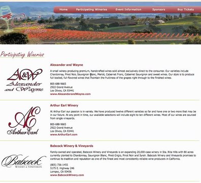 Santa Barbara Wine Tours - Corks for a Cure