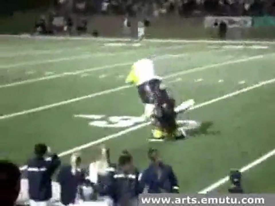 mascot faceplant