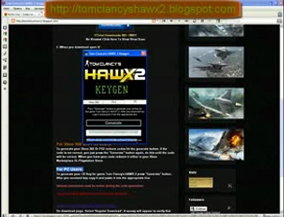 Keygen For Tom Clancy_s HAWX 2 Free Xbox 360_ PS3 and ...