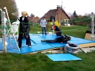 Match pour le Championnat du Monde par équipe de la C.W.F.