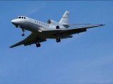 Landing - Dassault Falcon 50 - Michelin air Service - Clermont-Fd airport - HD