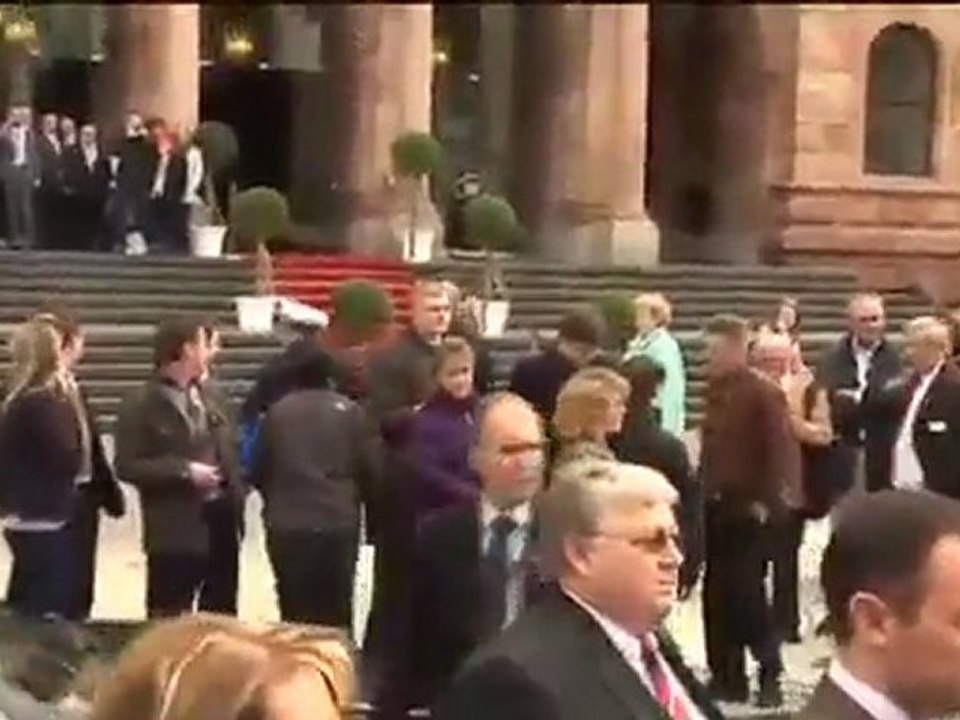 German president was pelt with eggs