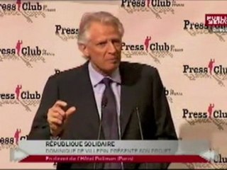 Villepin présente son «revenu citoyen» réservé aux «Français»