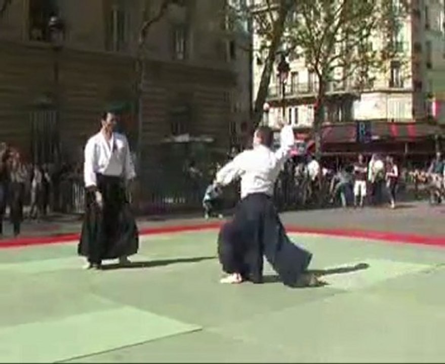 2011.04.10 - Mitsurukaï - Aïkibudo et Kobudo à "Sport dans la place" - Place Baudoyer (Paris)