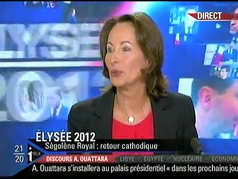 Retour de Ségolène Royal sur la scène médiathique (Itélé) 13-04-2011