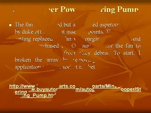 Mini Cooper Power Steering Pump