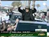 Gaddafi parades in his capital's streets - no comment