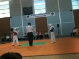 TAE KWON DO sebastien plastron bleu victoire 30 a 7