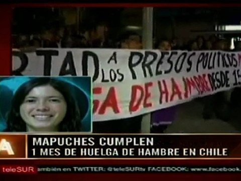Chile: mapuches en huelga cumplen un mes