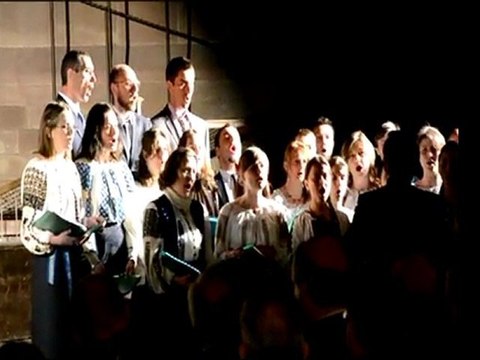 Chorale ACOR Strasbourg Sfinte Dumnezeule : extrait vidéo du 11/04/2011 Cathédrale de Strasbourg