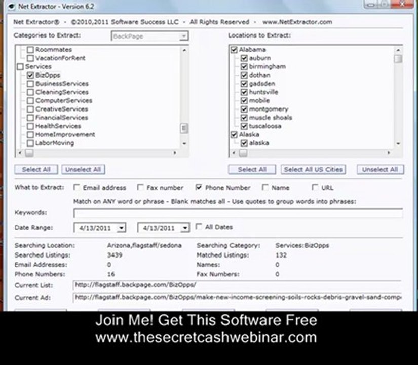 Net Extractor Get Unlimited Free Leads From Craigslist & Backpage (Secret Formula Webinar)