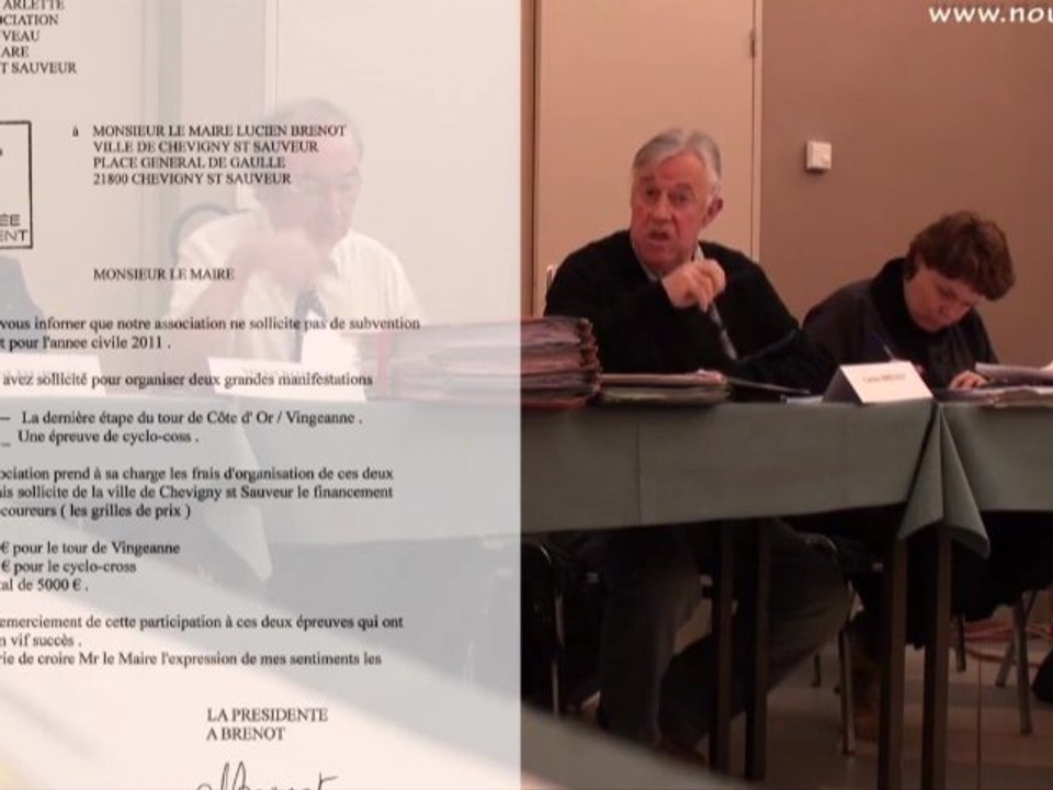 subvention Chevigny Renouveau 2011 - épisode 1