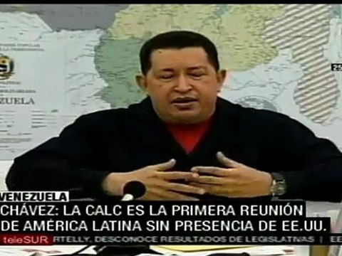 Chávez resalta unidad de América Latina y el Caribe