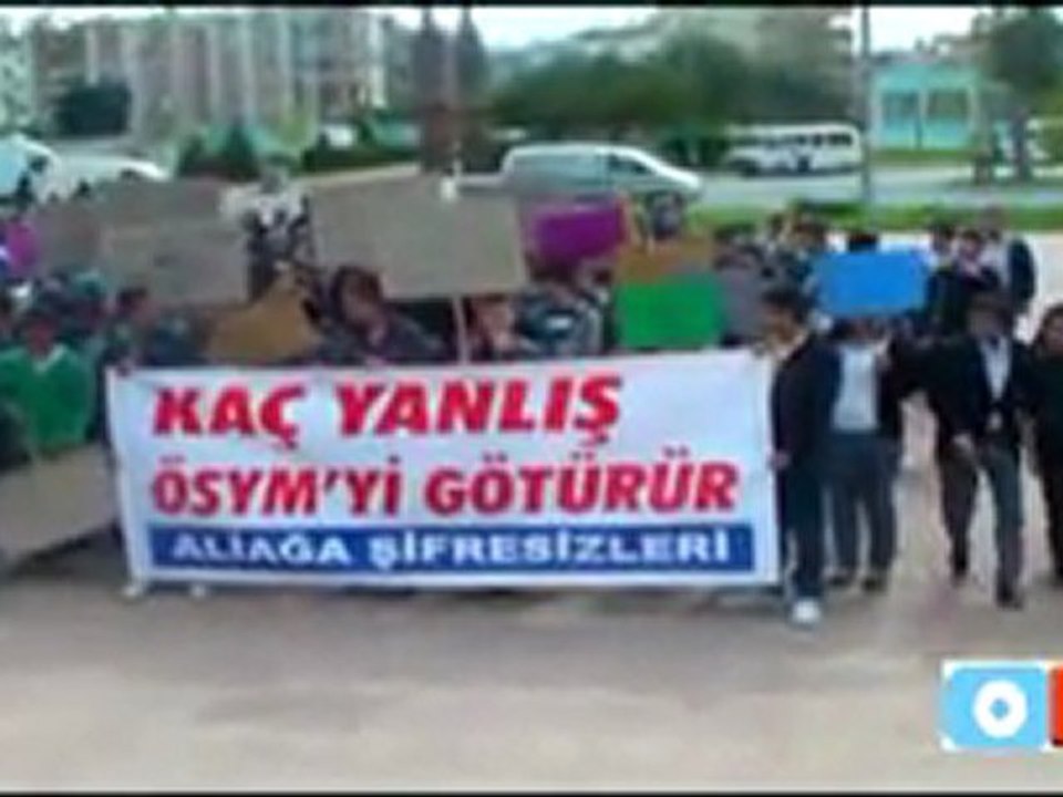 ALİAĞA'DA YGS EYLEMİ