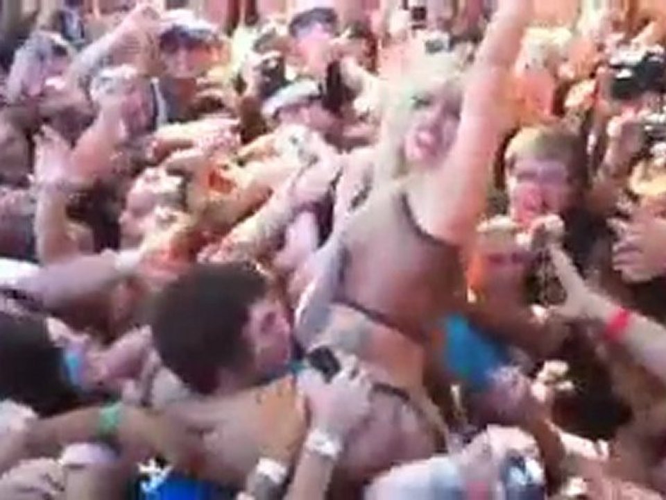 Lady Gaga Crowd Surfing