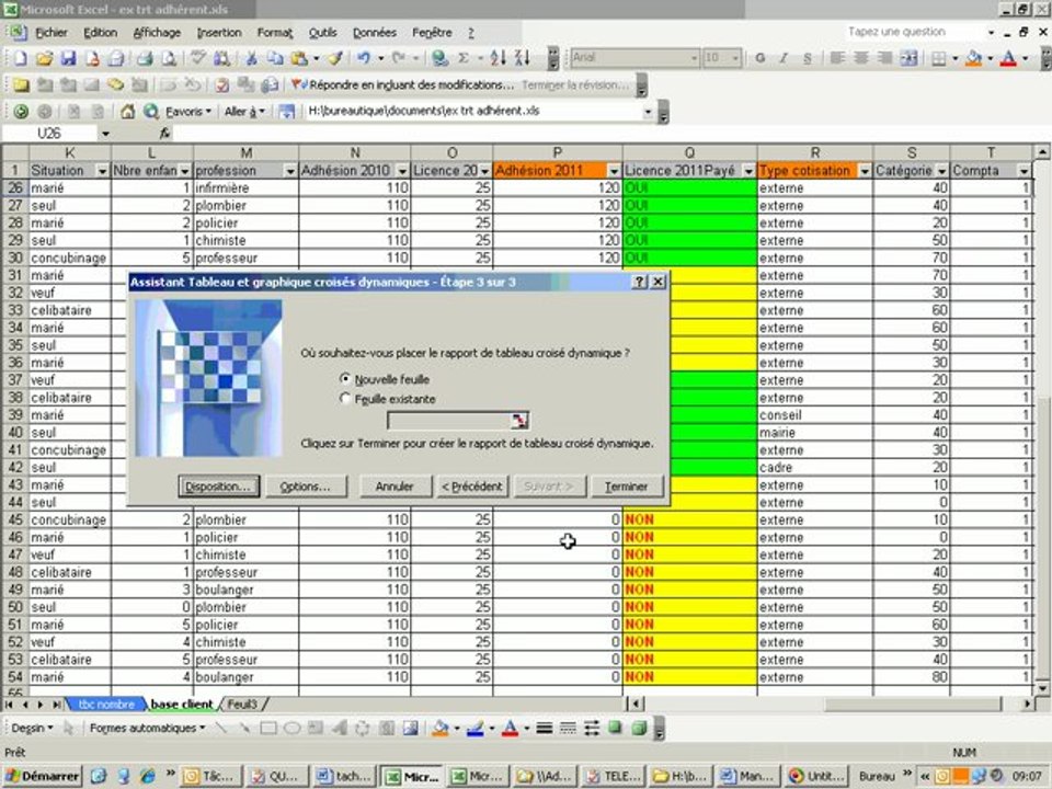 tableau croisé dyna somme