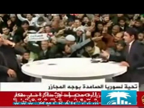 فضيحة عزمي بشارة في قناة الجزيرة مباشرة على الهواء