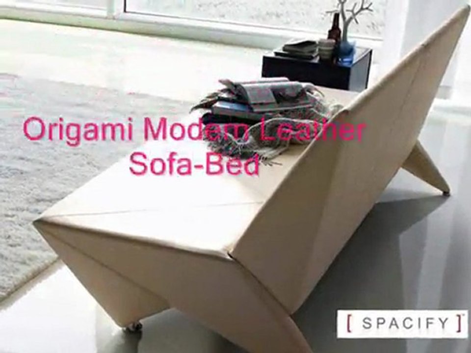 Origami Modern Leather Sofa-Bed by Cattelan Italia