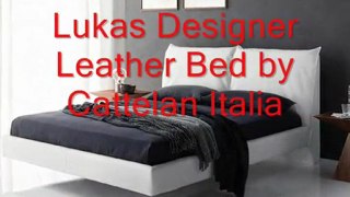 Lukas Designer Leather Bed by Cattelan Italia