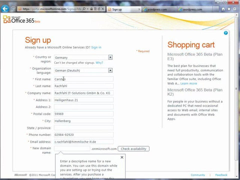 Office 365 Beta Account beantragen und einrichten
