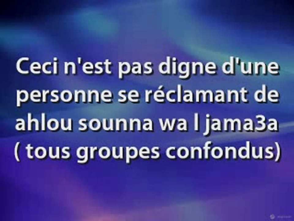 UNIR tous les musulmans dans ahlou sunna wal jama'a