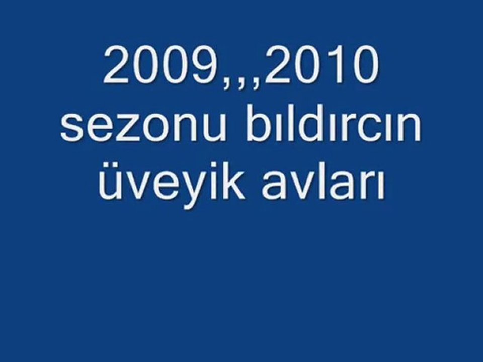 bıldırcın üveyik 2009,2010 sezonu