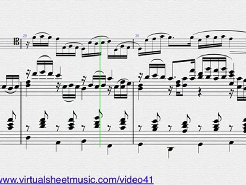 Johann Pachelbel's, Canon in D cello and piano sheet music - Video Score